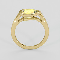 3.25 Ct. Yellow Sapphire Ring, 18K Yellow Gold 3