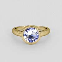 2.00 Ct. Violet Sapphire Ring, 18K Yellow Gold 1