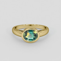 2.16 Ct. Bi Color Sapphire Ring, 18K Yellow Gold 1