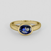 2.20 Ct. Bi Color Sapphire Ring, 18K Yellow Gold 1