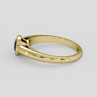 0.87 Ct. Bluish Green Sapphire Ring, 18K Yellow Gold 4