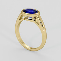 2.69 Ct. Blue Sapphire Ring, 18K Yellow Gold 2
