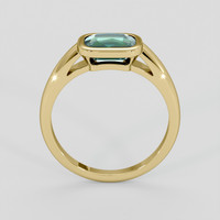 2.10 Ct. Bluish Green Sapphire Ring, 18K Yellow Gold 3