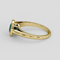 2.57 Ct. Bluish Green Sapphire Ring, 18K Yellow Gold 4