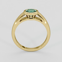 0.71 Ct. Bluish Green Sapphire Ring, 18K Yellow Gold 3