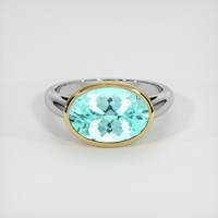 3.43 Ct. Gemstone Ring, 14K Yellow & White 1