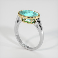 3.43 Ct. Gemstone Ring, 14K Yellow & White 2