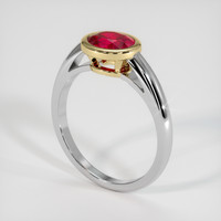 1.21 Ct. Ruby Ring, 14K Yellow & White 2