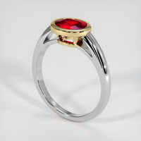 1.24 Ct. Ruby Ring, 14K Yellow & White 2