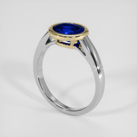 1.46 Ct. Blue Sapphire Ring, 14K Yellow & White 2