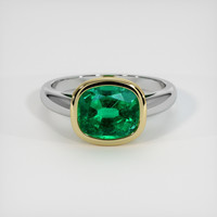 1.90 Ct. Emerald Ring, 18K Yellow & White 1