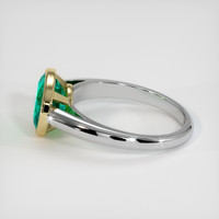 2.10 Ct. Emerald Ring, 18K Yellow & White 4