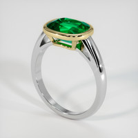 2.36 Ct. Emerald Ring, 18K Yellow & White 2