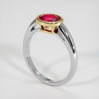 1.19 Ct. Ruby Ring, 18K Yellow & White 2