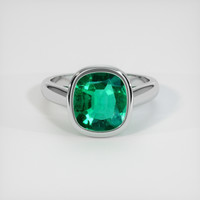 2.45 Ct. Emerald Ring, Platinum 950 1