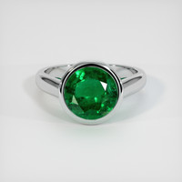 3.42 Ct. Emerald Ring, Platinum 950 1