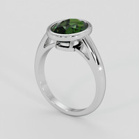 4.44 Ct. Green Zircon Ring, Platinum 950 2