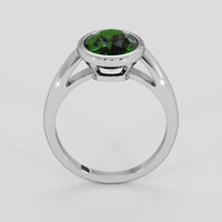 4.44 Ct. Green Zircon Ring, Platinum 950 3