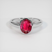 2.03 Ct. Ruby Ring, Platinum 950 1