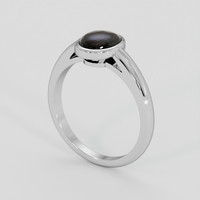 3.84 Ct. Black Sapphire Ring, Platinum 950 2