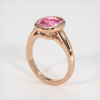 2.57 Ct. Sapphire Ring, 14K Rose Gold 2