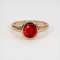 1.67 Ct. Ruby Ring, 14K Rose Gold 1