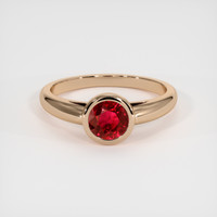 1.39 Ct. Ruby Ring, 14K Rose Gold 1