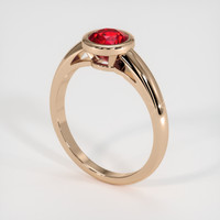 1.39 Ct. Ruby Ring, 14K Rose Gold 2