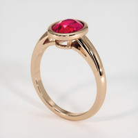 2.03 Ct. Ruby Ring, 14K Rose Gold 2