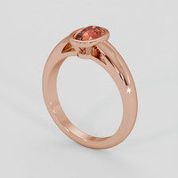 1.08 Ct. Padparadscha Sapphire Ring, 14K Rose Gold 2