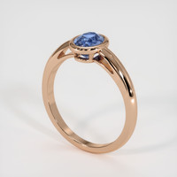 2.16 Ct. Blue Sapphire Ring, 18K Rose Gold 2