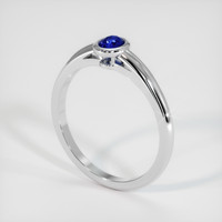 0.68 Ct. Blue Sapphire Ring, 10K White Gold 2