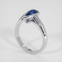 1.06 Ct. Blue Sapphire Ring, 14K White Gold 2