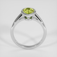 1.95 Ct. Yellowish Green Sapphire Ring, 14K White Gold 3