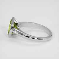1.95 Ct. Yellowish Green Sapphire Ring, 14K White Gold 4