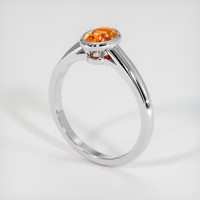 0.72 Ct. Sapphire Ring, 14K White Gold 2