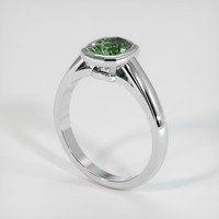 0.99 Ct. Green Sapphire Ring, 14K White Gold 2
