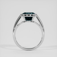 4.88 Ct. Greenish Blue Sapphire Ring, 18K White Gold 3