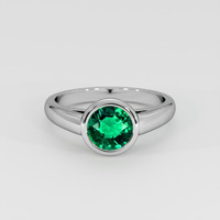 1.18 Ct. Emerald Ring, 18K White Gold 1