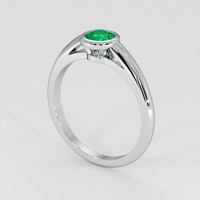 0.43 Ct. Emerald Ring, 18K White Gold 2