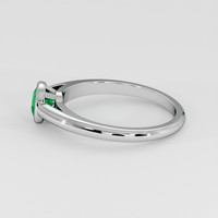 0.43 Ct. Emerald Ring, 18K White Gold 4