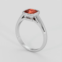 1.16 Ct. Padparadscha Sapphire Ring, 18K White Gold 2