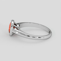 1.16 Ct. Padparadscha Sapphire Ring, 18K White Gold 4