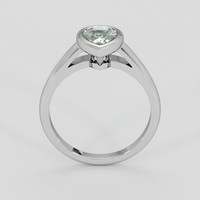 1.40 Ct. Green Sapphire Ring, 18K White Gold 3