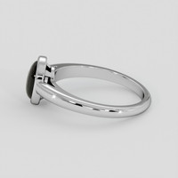 3.84 Ct. Black Sapphire Ring, 18K White Gold 4