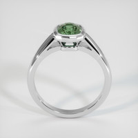 0.99 Ct. Green Sapphire Ring, 18K White Gold 3