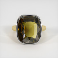 11.16 Ct. Gemstone Ring, 14K White & Yellow 1