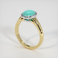 1.30 Ct. Gemstone Ring, 14K White & Yellow 2