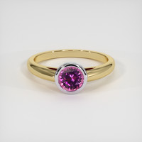 0.88 Ct. Gemstone Ring, 14K White & Yellow 1