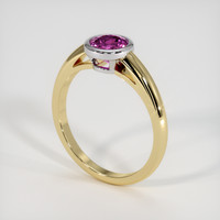 0.88 Ct. Gemstone Ring, 14K White & Yellow 2